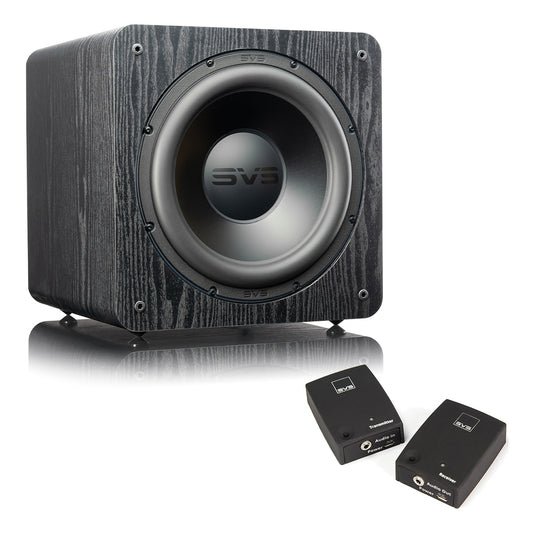 SVS SB-2000 Pro DSP Controlled 12" Sealed Subwoofer with SoundPath Wireless Audio Adapter (Black Ash)