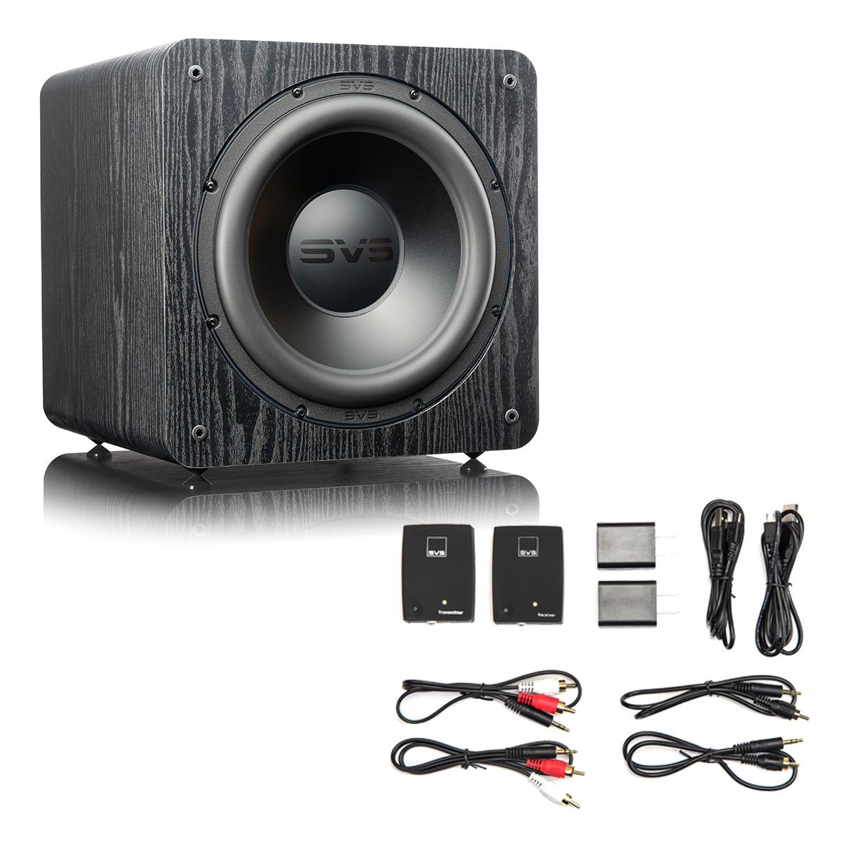 SVS SB-2000 Pro DSP Controlled 12" Sealed Subwoofer with SoundPath Wireless Audio Adapter (Black Ash)