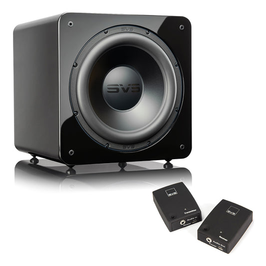 SVS SB-2000 Pro DSP Controlled 12" Sealed Subwoofer with SoundPath Wireless Audio Adapter (Piano Gloss Black)