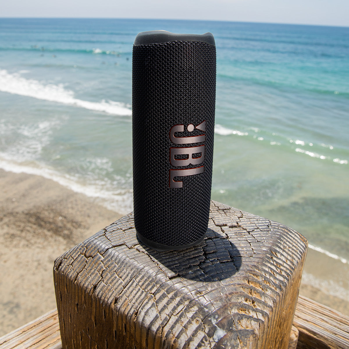 JBL Flip 6 Waterproof Portable Speaker with gSport Silicone Sleeve (Black)