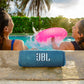 JBL Flip 6 Waterproof Portable Speaker with gSport Silicone Sleeve (Blue)