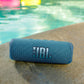 JBL Flip 6 Waterproof Portable Speaker with gSport Silicone Sleeve (Blue)