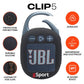 JBL Clip 5 Ultra Portable Bluetooth Speaker with gSport Silicone Sleeve (Blue)