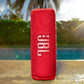 JBL Flip 6 Waterproof Portable Speaker with gSport Silicone Sleeve (Red)