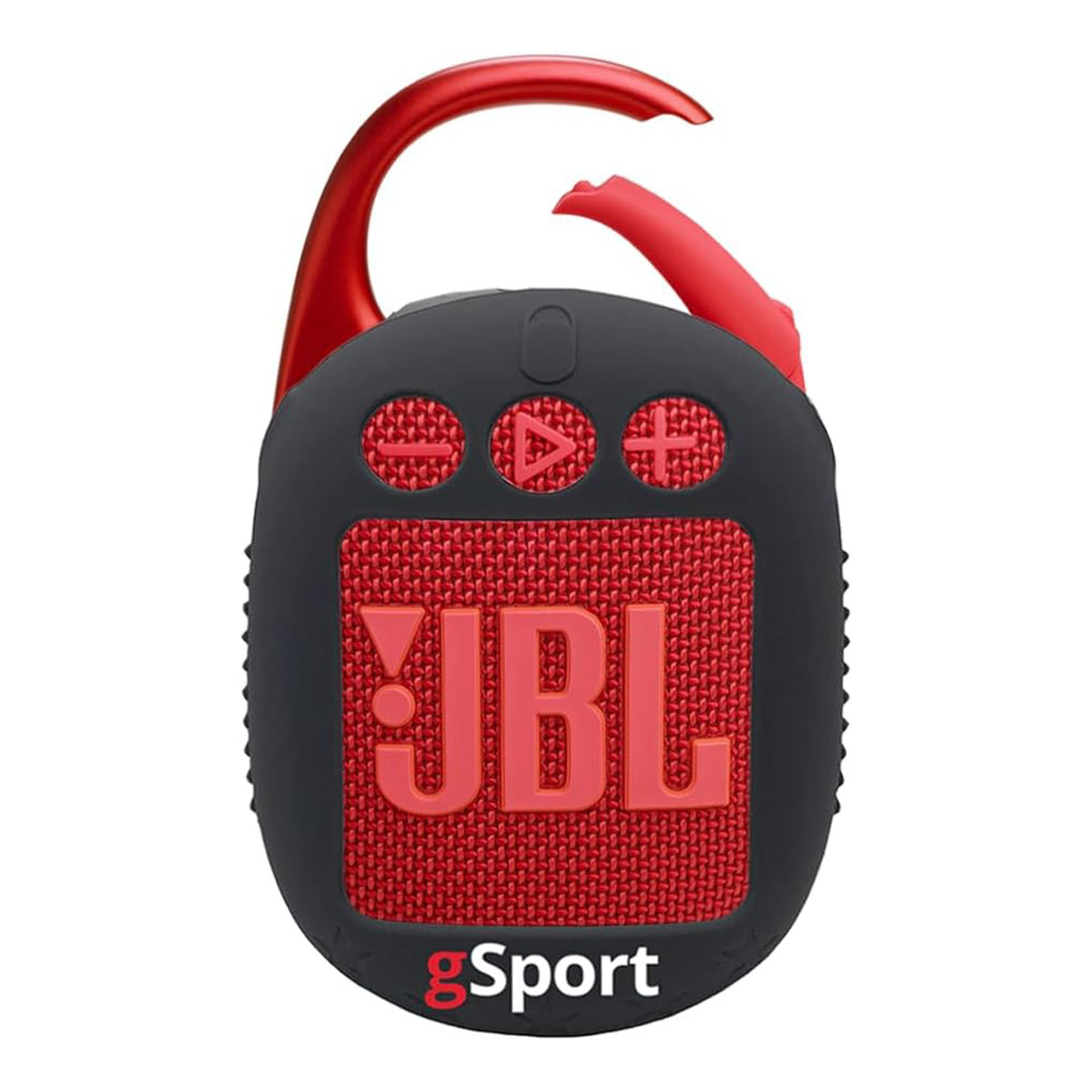 JBL Clip 5 Ultra Portable Bluetooth Speaker with gSport Silicone Sleeve (Red)