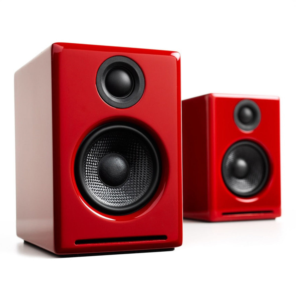 Audioengine A2+ Next Gen Powered Desktop Speakers with Bluetooth - Pair (Red)