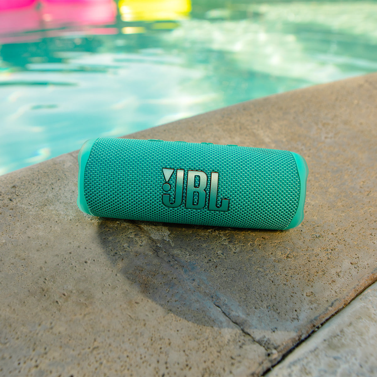 JBL Flip 6 Waterproof Portable Speaker with gSport Silicone Sleeve (Teal)