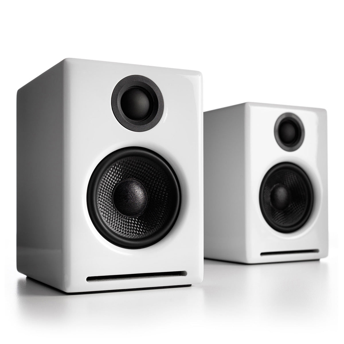 Audioengine A2+ Next Gen Powered Desktop Speakers with Bluetooth - Pair (White)